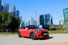 Red Mini Cooper JCW Convertible 2020 for rent in Dubai 1